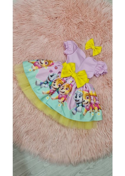 Kız Çocuk Paw Patrol Kabarik Tüllü Elbise