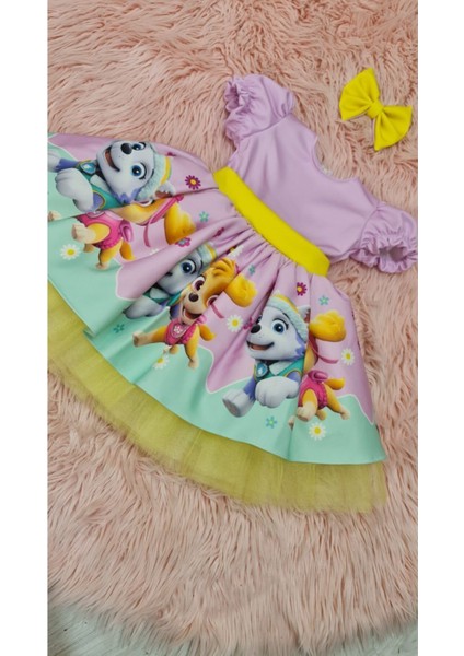 Kız Çocuk Paw Patrol Kabarik Tüllü Elbise modelleri