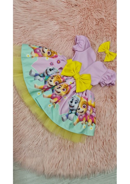 Kız Çocuk Paw Patrol Kabarik Tüllü Elbise