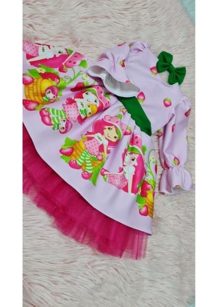 Kız Çocuk Çilek Kız Elbise Kabarık Tüllü fırsatları