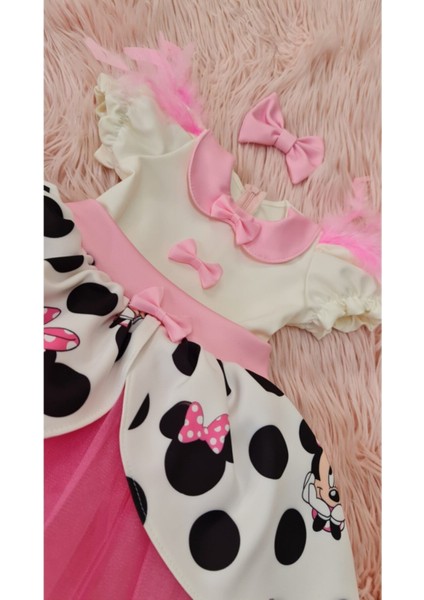Kız Çocuk Mickey (Miki) Mouse Kabarık Pembe Tüllü Elbise fırsatları