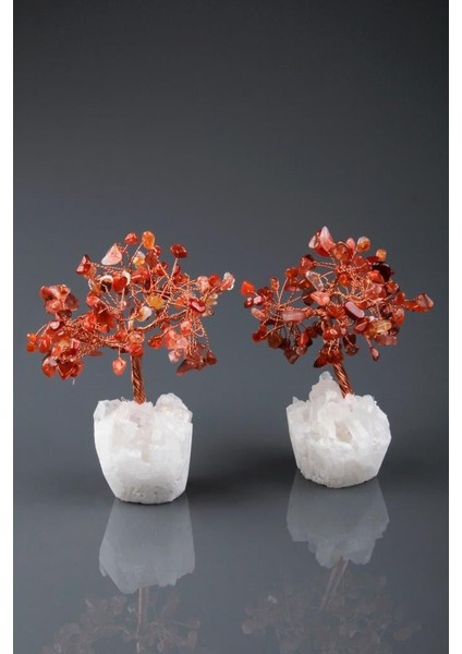 Kristal Kuvars - Akik Doğal Taş Tel Sarmalı Ağaç fiyatları