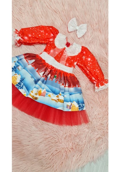 Kız Çocuk Tüllü Kabarık Yeni Yıl Elbisesi