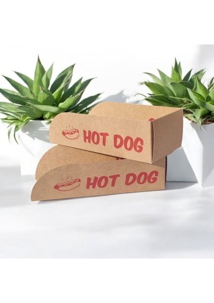 Hot Dog Kutusu Kraft 100 Adet