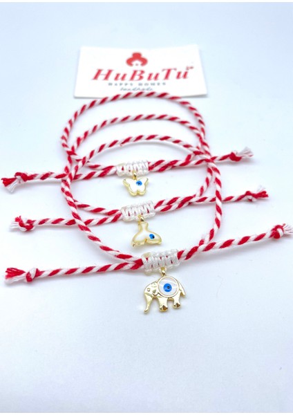 3'lü Kartlı Jelatinli Yılbaşı Hediyelik Marteniçka Bileklik Seti