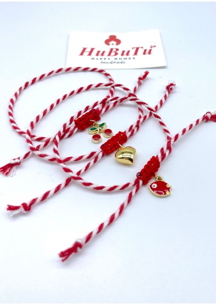 3'lü Yılbaşı Hediyelik Kartlı Jelatinli Marteniçka Şans Dilek Bileklik Seti