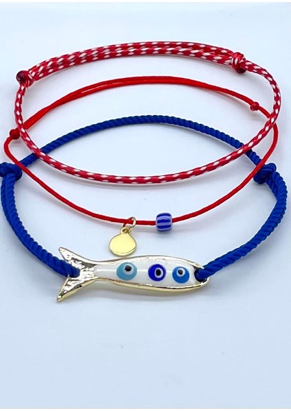 3'lü Yılbaşı Hediyelik Kartlı Jelatinli Lüks Marteniçka Şans Dilek Bileklik Seti