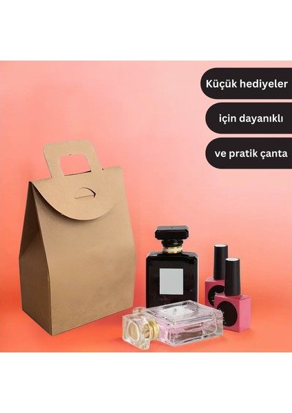 Kraft El Geçmeli Hediye Çantası (20'li), Kına, Parti Için Çerez, Şekerleme Kutusu, No:3, 10X15X6 cm modelleri
