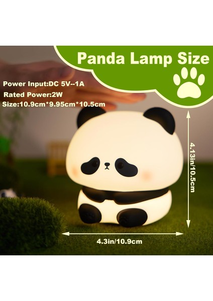 Yumuşak Silikon Panda Mini Gece Lambası modelleri
