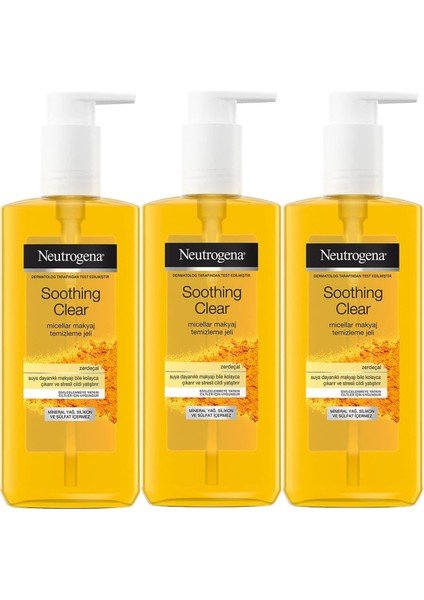 Soothing Clear Micellar Yüz Temizleme Jeli 200ML (3 Lü Set)