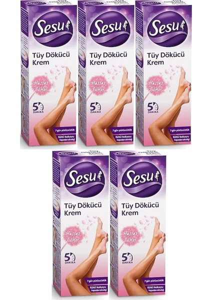 Tüy Dökücü Krem 40ML Hassas Ciltler (5 Li Set)