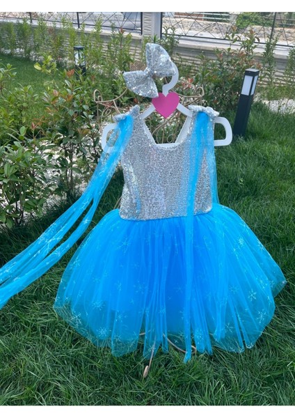Kız Çocuk Karlar Kraliçesi Elsa Elbise Kostüm
