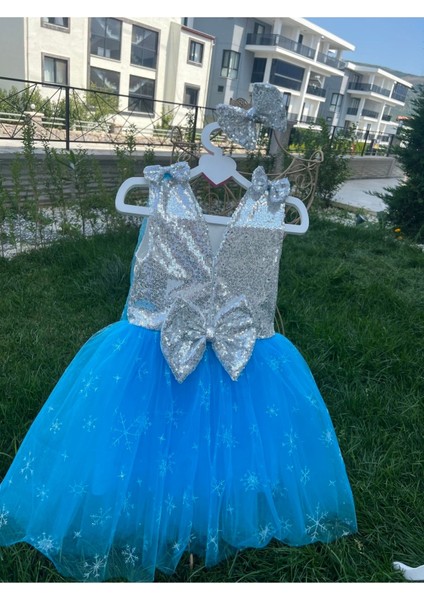 Kız Çocuk Karlar Kraliçesi Elsa Elbise Kostüm modelleri
