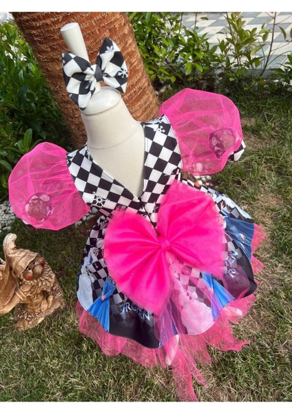 Kız Çocuk Karlar Kraliçesi Elsa Desenli Kabarık Tüllü Elbise fiyatları