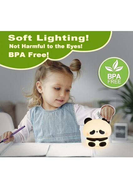 Yumuşak Silikon Panda Mini Gece Lambası indirimleri