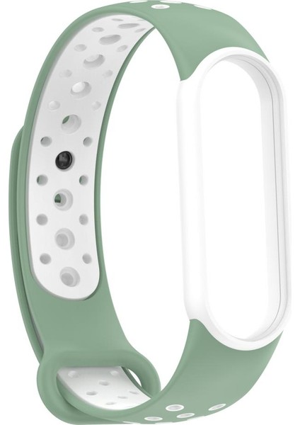 Xiaomi Mi Band 5 6 7 Uyumlu Delikli Spor Silikon Kordon Kayış