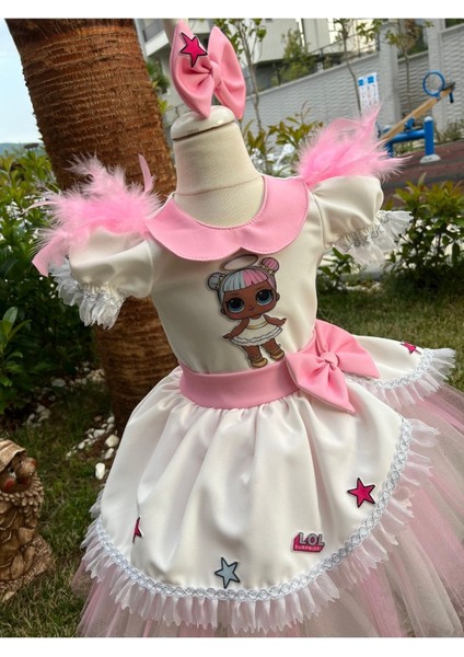 Kız Çocuk Lol Bebek Beyaz Kabarık Tasarım Elbise fiyatları