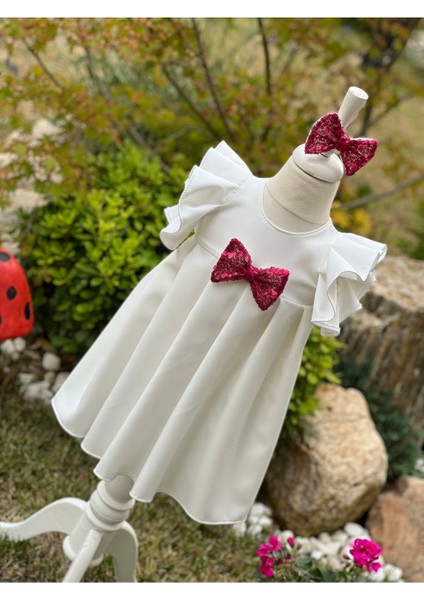 Kız Çocuk Pileli Beyaz Elbise fırsatları