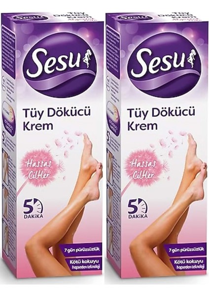 Tüy Dökücü Krem 40ML Hassas Ciltler (2 Li Set)