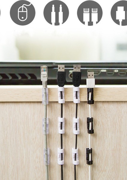 3m Yapışkanlı 20 'li Kablo Sabitleyici Düzenleyici Klips Kablo Tutucu Düzenleyici Toplayıcı Aparat indirimleri