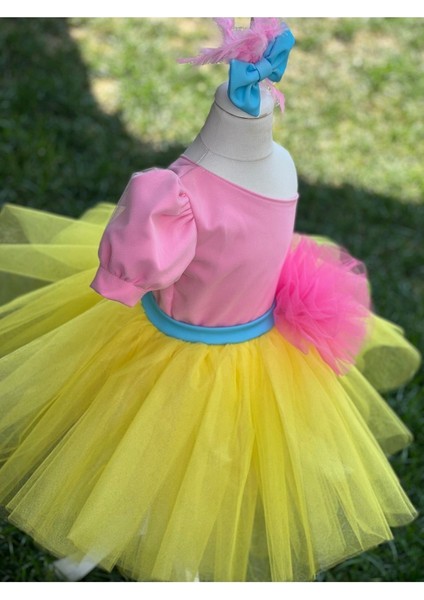 Kız Çocuk Renkli Tüllü Kabarık Abiye Elbise fırsatları