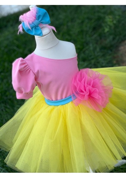 Kız Çocuk Renkli Tüllü Kabarık Abiye Elbise indirimleri