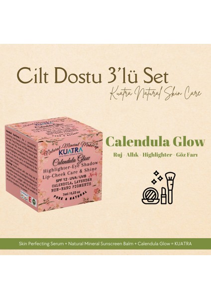 Gündüz 2'li Set+ Doğal Makyaj Balmları, Güzelliğiniz Taçlansın!