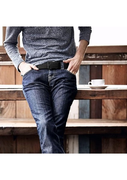 2 Adet Örgü Lastik Kemer 3,5cm - Şort Kemeri - Kot Kemeri - Kanvas Pantolon Kemeri -Siyah Yeşil indirimleri