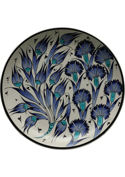 El Işçiliği Çini Tabak 25 cm - 6081
