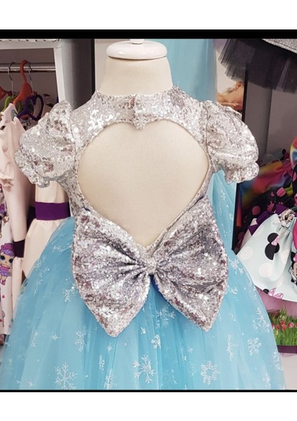 Kız Çocuk Elsa Karlar Kraliçesi Kabarık Prenses Elbise fiyatları