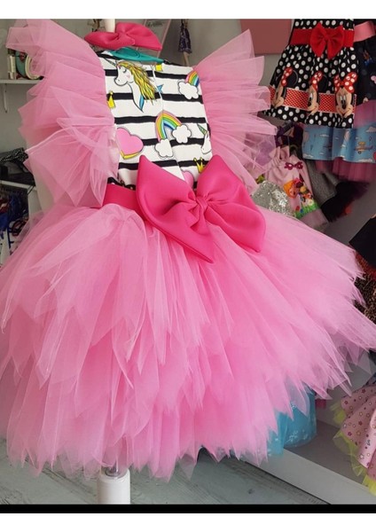 Kız Çocuk My Little Pony Unicorn Pembe Tüllü Kabarık Elbise