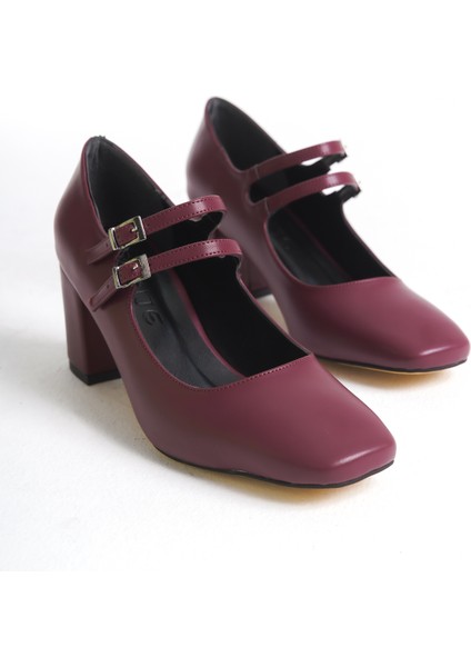 Carol Bordo Kadın Topuklu Ayakkabı modelleri