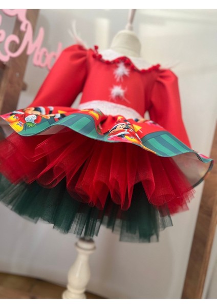 Kız Çocuk Mickey Mouse Yeni Yıl Yılbaşı Kabarık Elbise fırsatları