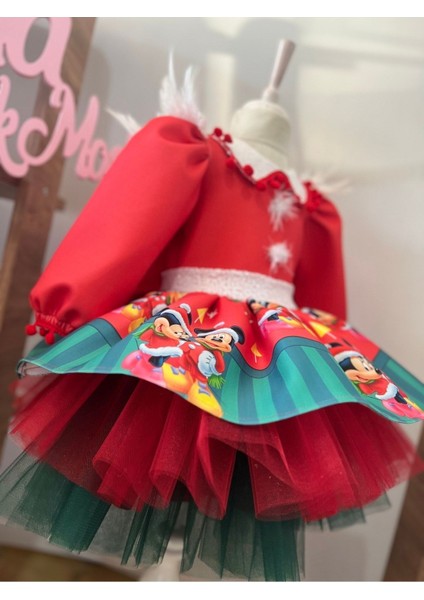 Kız Çocuk Mickey Mouse Yeni Yıl Yılbaşı Kabarık Elbise indirimleri