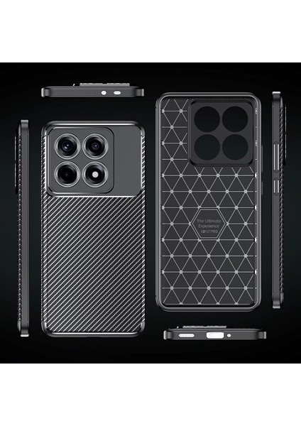 Xiaomi 14T Kılıf Redclick Negro Karbon Görünüm Silikon Kapak