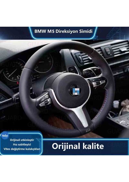 Bmw F-Serisi M5 Direksiyon simidi montajı / Eski model yeni modele yükseltildi / Deri / İç mekan modifikasyonu / Tahribatsız montaj / Kollu direksiyon simidi / Hava yastığı