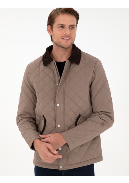 Erkek Vizon Kapitone Cepli Mont 50292845-VR052 modelleri