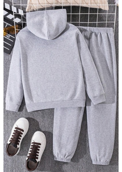 Uygun Tarz Basketball Baskılı Çocuk Rahat Eşofman Takımı fiyatları