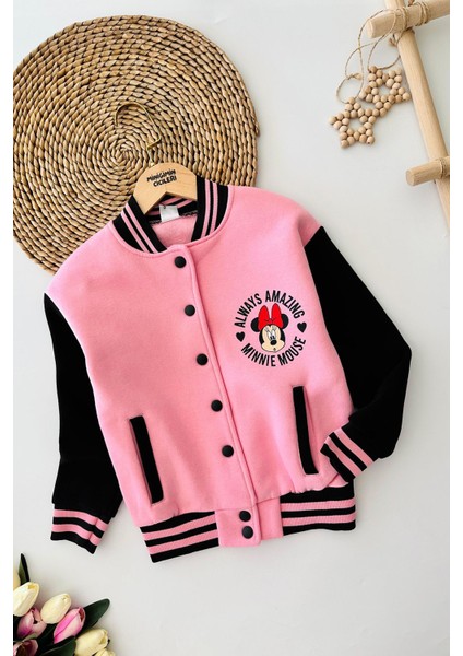 Mnn Armalı Kız Çocuk Kolej Ceket - Pembe