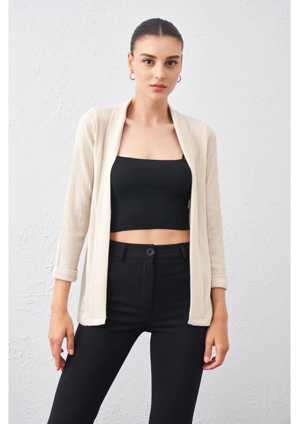 Kadın Taş Dirsek Kol Önü Açık Ceket fiyatları