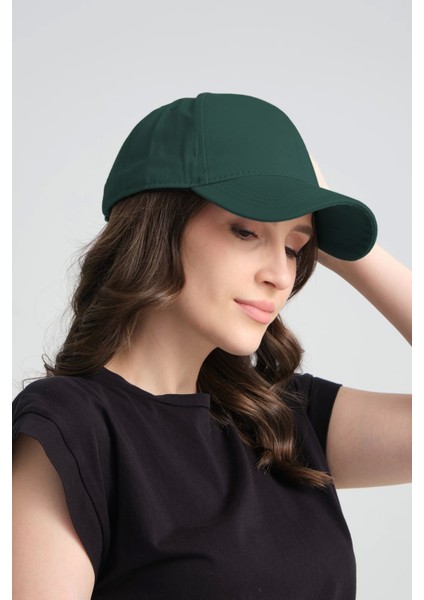 Spor Kep Şapka Ayarlanabilir Tokalı Petrol Yeşili Gabardin Kep Şapka Baseball Cap