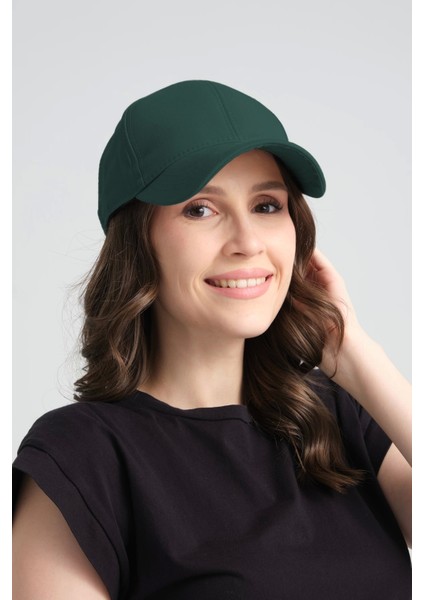 Spor Kep Şapka Ayarlanabilir Tokalı Petrol Yeşili Gabardin Kep Şapka Baseball Cap