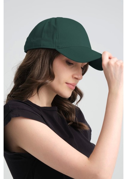 Spor Kep Şapka Ayarlanabilir Tokalı Petrol Yeşili Gabardin Kep Şapka Baseball Cap
