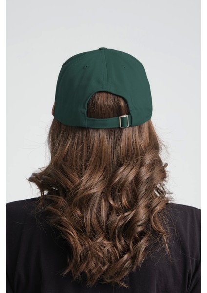 Spor Kep Şapka Ayarlanabilir Tokalı Petrol Yeşili Gabardin Kep Şapka Baseball Cap