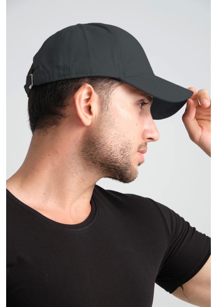 Spor Kep Şapka Ayarlanabilir Tokalı Füme Gabardin Kep Şapka Baseball Cap