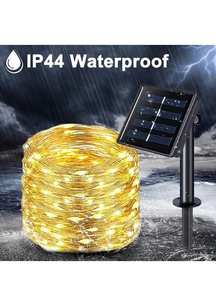 Solar 12METRE Güneş Enerjili Bahçe Ev Parti Süsü Aksesuarı Noel Yılbaşı Ağacı Işığı I 100 LED fiyatları