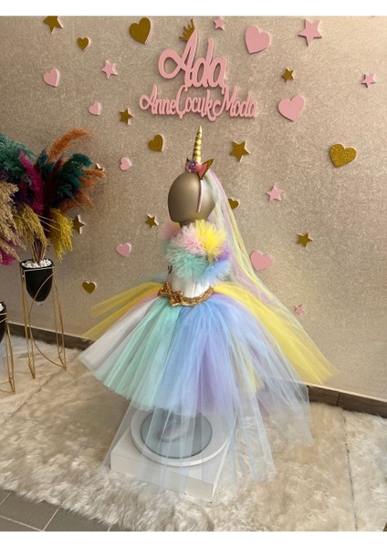 My Little Pony Unicorn Kabarık Tüllü Kuyruklu Özel Tasarım Elbise modelleri