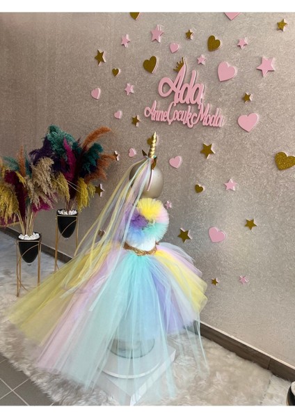 My Little Pony Unicorn Kabarık Tüllü Kuyruklu Özel Tasarım Elbise indirimleri