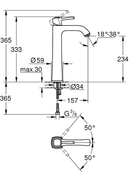 Grandera Lavabo Bataryası Xl-Boyut - 24371000 modelleri