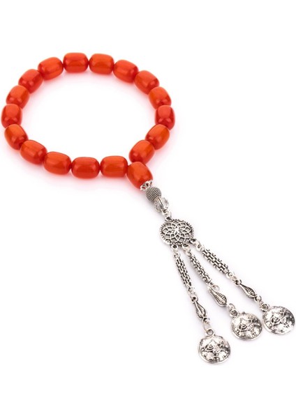 Sedefli Turuncu Renk Model 17'lik Efe Boy Tesbih